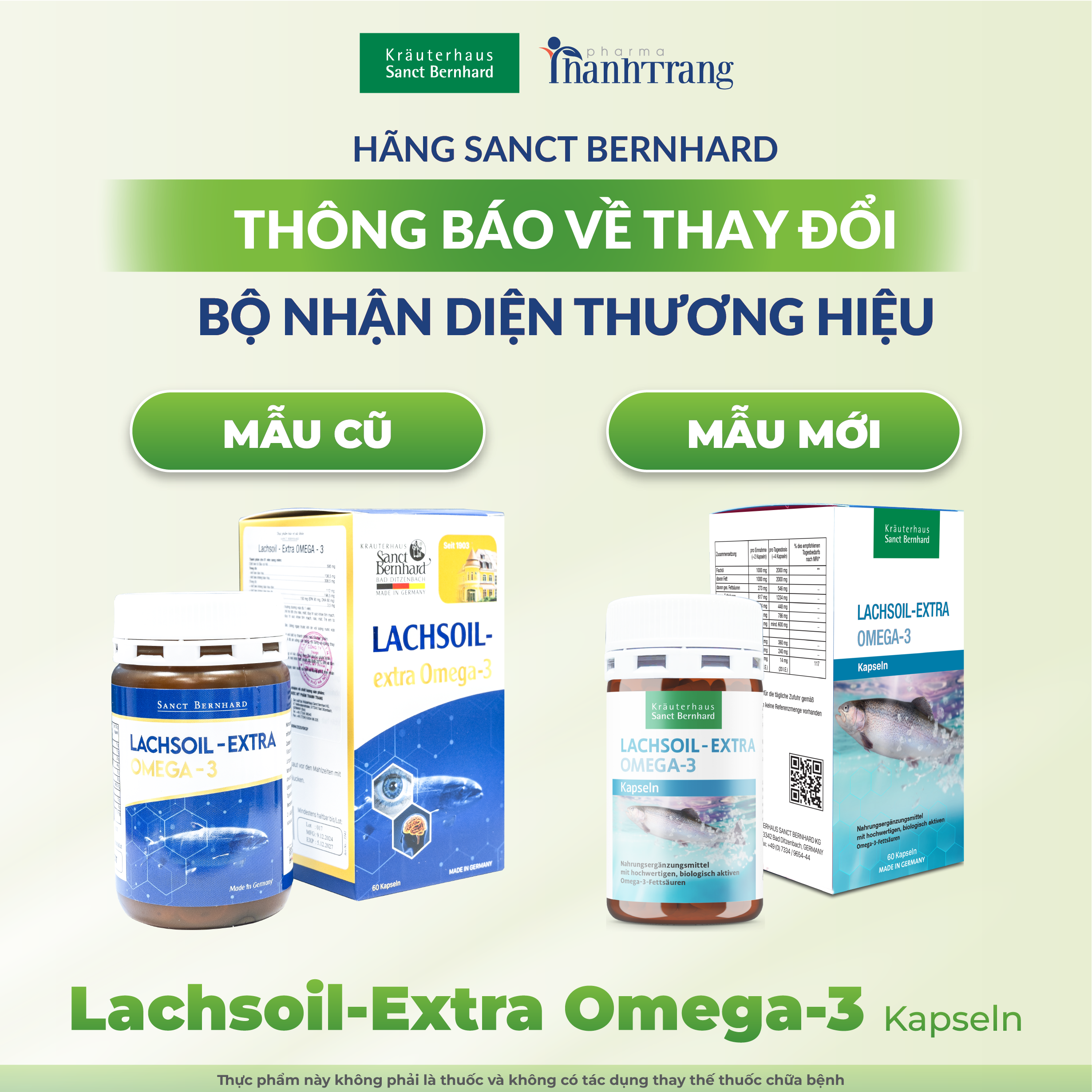 Lachsöl – Extra Omega-3 thay đổi bộ nhận diện thương hiệu 